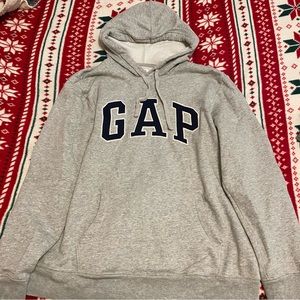 Mens Gray Gap Arch Logo Hoodie size Medium